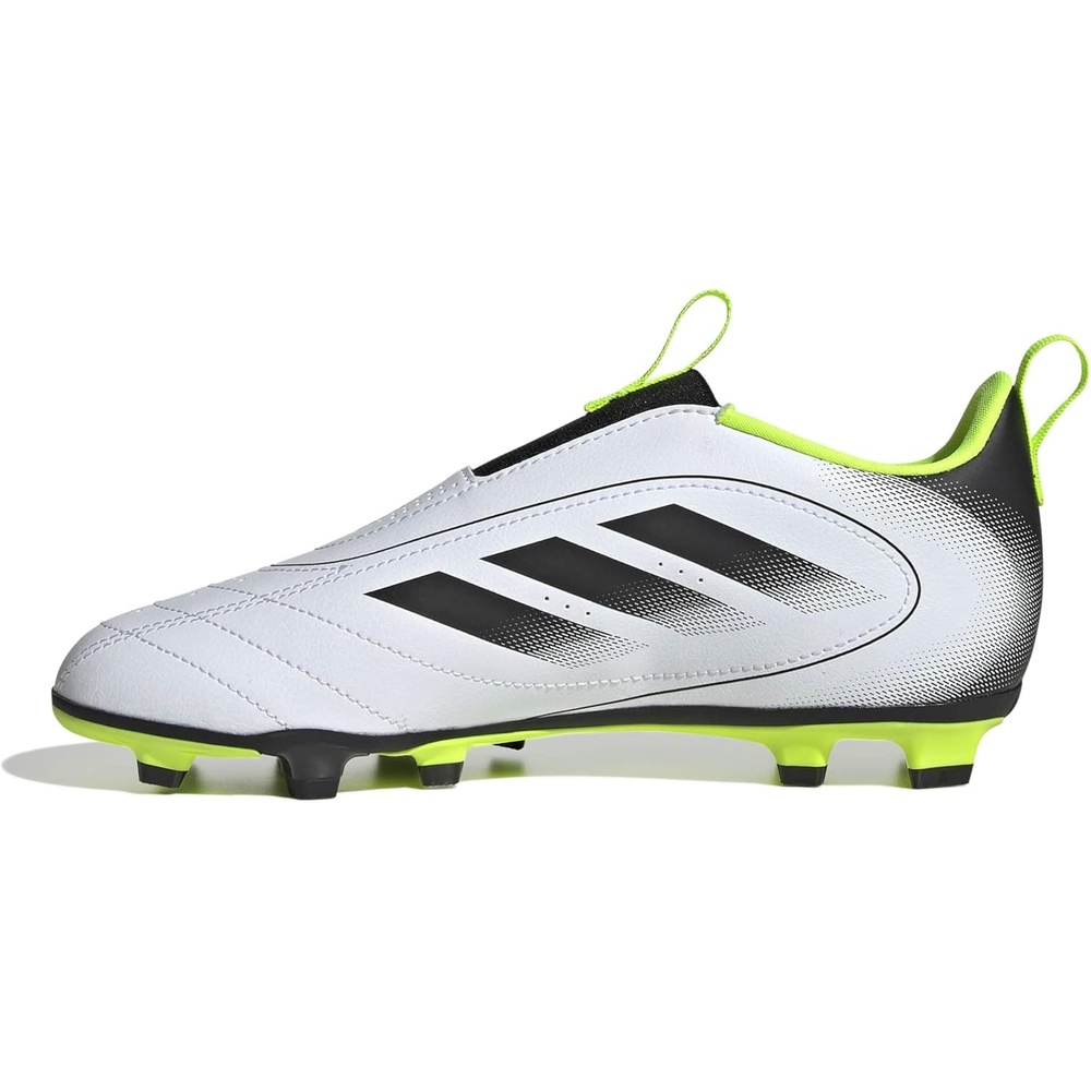 image:imageadidas UnisexKids Goletto IX Laceless FirmMulti GroundWhiteBlackLucid Lemon