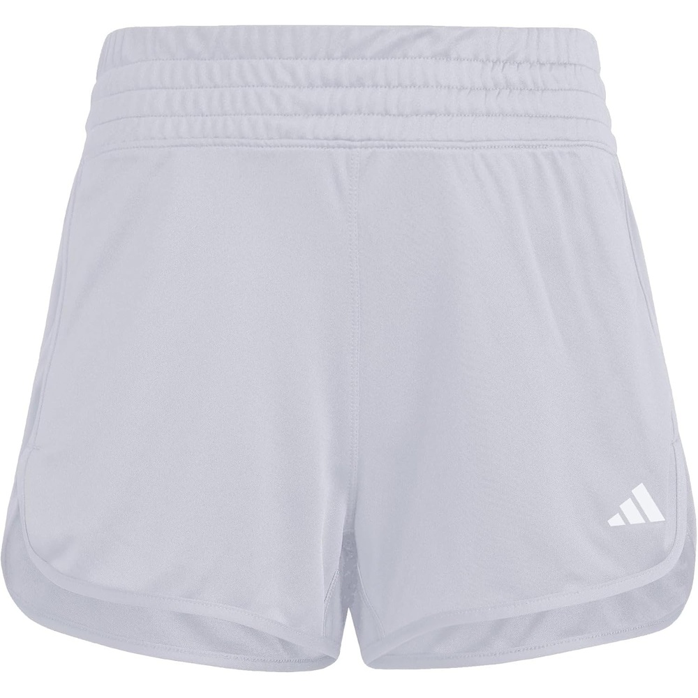 image:imageadidas Womens Pacer Essentials Knit HighRise Shorts Casual Bottoms Casual  PurpleGlory Grey
