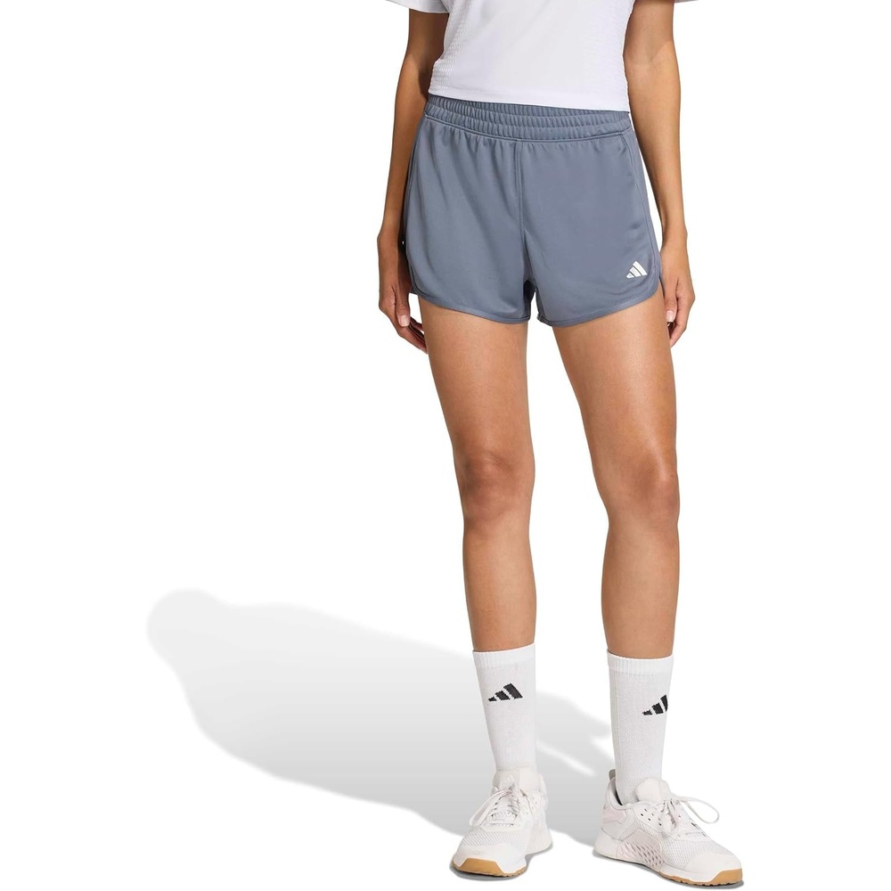 image:imageadidas Womens Pacer Essentials Knit HighRise Shorts Casual Bottoms Casual PurpleOnix