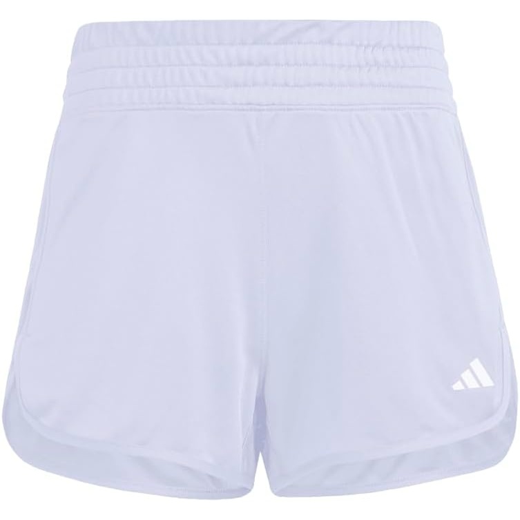 image:imageadidas Womens Pacer Essentials Knit HighRise Shorts Casual Bottoms Casual  PurpleViolet ToneWhite