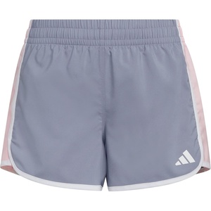 Adidas Girls’ Elastic Waistband Retro Woven Gym Shorts(Silver Violet)