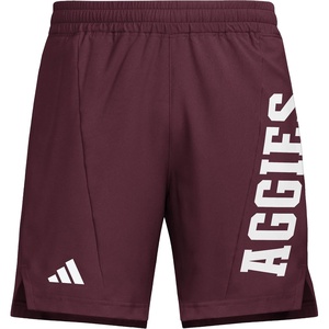 Adidas Mens NCAA Designed for Training Team Graphic Woven Shorts(Team Maroon/Texas A&m University)