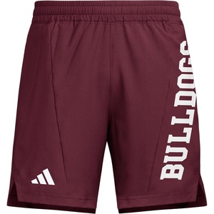 Adidas Mens NCAA Designed for Training Team Graphic Woven Shorts(Team Maroon/White/Mississippi State University)