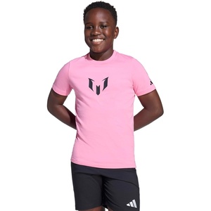 Adidas Unisex Kids Messi T-Shirt(Easy Pink/Name & Number)