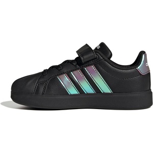 Adidas Unisex-Child Streettalk Elastic Lace & Strap(Black/Iridescent/White)