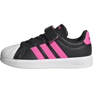 Adidas Unisex-Child Streettalk Elastic Lace & Strap(Black/Lucid Pink/White)