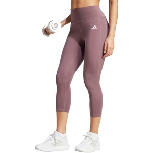 Adidas Womens Optime Essentials Stash 3/4 Leggings(Shadow Fig)