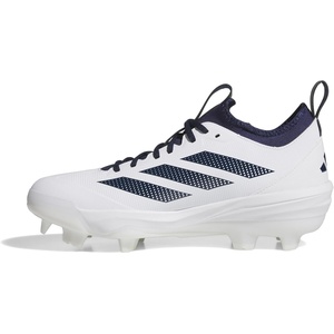 adidas Adizero Impact 2.0 TPU Baseball Cleats(White/Team Navy Blue/Team Navy Blue)