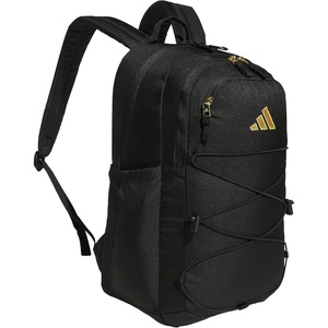 adidas Amplifier Backpack for Laptop, School and Gym, 28L(Black/Gold Metallic/Bungie)