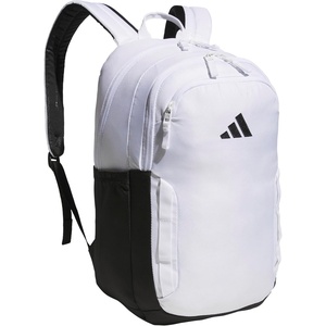 adidas Amplifier Backpack for Laptop, School and Gym, 28L(White/Black/Regular)