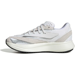 adidas Boys’ Lightblaze Lace Up Sneakers(Crystal White/White/Silver Metallic)