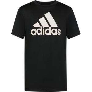 adidas Boys Short Sleeve Aeroready Performance Logo Tee T-Shirt(Black)