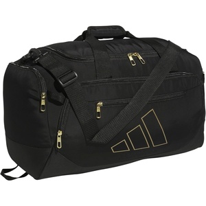 adidas Defender 5 Duffel Bag – Premium Duffle for Sports, Gym & Travel(Black/Gold Metallic)