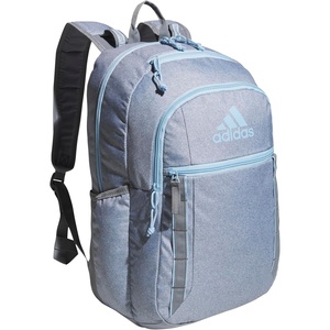 adidas Excel 7 School Backpack for Laptop, Gym and Travel, 34L(Twill Grey/Clear Sky Blue/Grey/7)