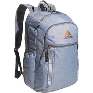 adidas Excel 7 School Backpack for Laptop, Gym and Travel, 34L(Twill Grey/Grey/Rose Gold/7)