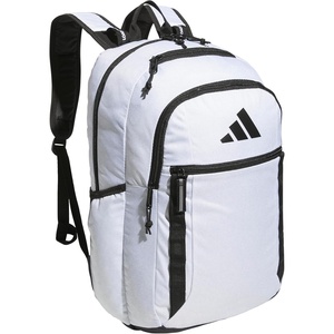adidas Excel 7 School Backpack for Laptop, Gym and Travel, 34L(Twill White/Black/7.5)