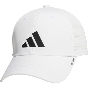 adidas Gameday Structured Stretch Fit Hat 4.0(White/Black/4)