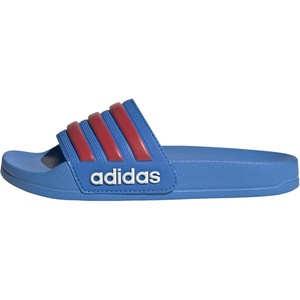 adidas Kids’ Adilette Shower Slide(Lucid Ray Blue/Semi Lucid Red/Off White)