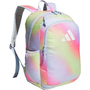 adidas Kids Affiliate Backpack – School Bag for Girls and Boys, 27L(Spray Gradient Pulse Lime/Crystal Sky Blue)