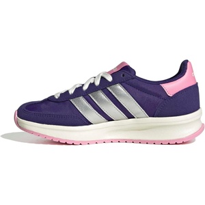adidas Kids Girls Run 70S 2.0 Lace Up Sneakers Shoes Casual – Grey, White(Collegiate Purple/Silver Metallic/St Tropic Bloom)