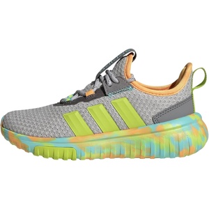 adidas Kids’ Kaptir 4.0 Sneakers(Grey/Solar Slime/Flash Aqua)