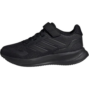 adidas Kids’ Marvel Run Falcon 5 Elastic Lace & Strap(Black/Black/Black)