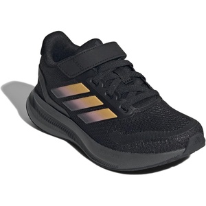 adidas Kids’ Marvel Run Falcon 5 Elastic Lace & Strap(Black/Spark/Pink Spark)