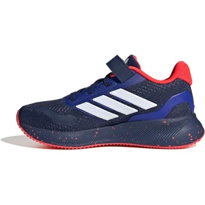 adidas Kids’ Marvel Run Falcon 5 Elastic Lace & Strap(Dark Blue/White/Solar Red)
