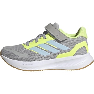 adidas Kids’ Marvel Run Falcon 5 Elastic Lace & Strap(Grey/Crystal Sky/Yellow)