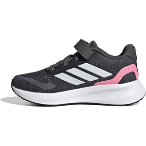 adidas Kids’ Marvel Run Falcon 5 Elastic Lace & Strap(Grey/Crystal White/Bliss Pink)