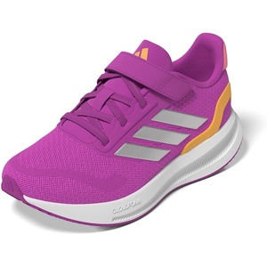 adidas Kids’ Marvel Run Falcon 5 Elastic Lace & Strap(Purple Burst/Silver Metallic/Semi Spark)