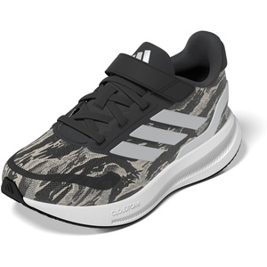 adidas Kids’ Marvel Run Falcon 5 Elastic Lace & Strap(Silver Pebble/Silver Metallic/Carbon)