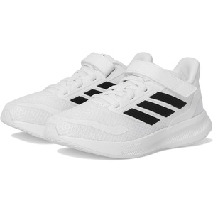 adidas Kids’ Marvel Run Falcon 5 Elastic Lace & Strap(White/Black/Black)