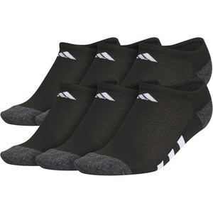 adidas Kids No Show Socks for Boys and Girls (6 Pairs) Durable & Comfortable(Black/Onix Grey/White)