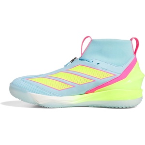 adidas Mens Adizero Impact+ 2.0 Turf Mid Top Baseball(Bliss Blue/Lucid Lemon/Lucid Pink)