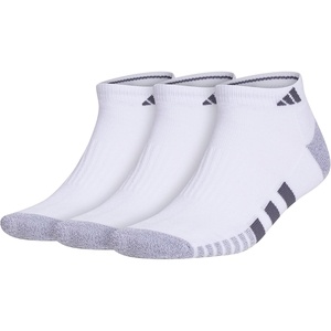 adidas Men’s Cushioned Low Cut Ankle Socks (3 Pairs) Durable & Comfortable(White/Grey/Onix Grey/3)