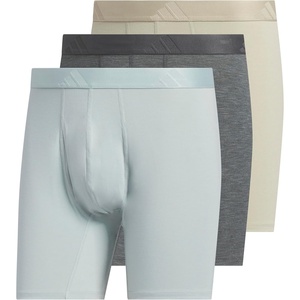 adidas Men’s Luxe Underwear (3-Pack) Boxer Briefs or Trunks, Premium Ultra Soft Comfort(Wonder Sage Green/Grey Six/Wonder Cargo Khaki/Boxer Brief)