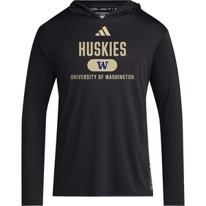 adidas Men’s NCAA Designed for Training Team Hoodie(Black/Team Sand/University of Washington)