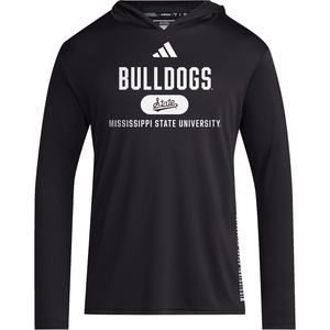 adidas Men’s NCAA Designed for Training Team Hoodie(Black/White/Mississippi State University)