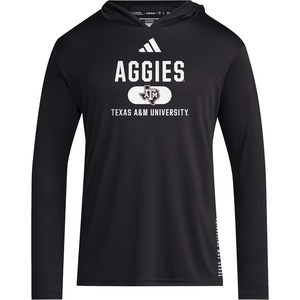 adidas Men’s NCAA Designed for Training Team Hoodie(Black/White/Team Maroon/Texas A&m)