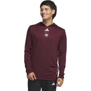 adidas Men’s NCAA Designed for Training Team Hoodie(Team Maroon/Texas A&m)