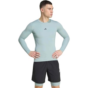 adidas Men’s Techfit Compression Long Sleeve Training T-Shirt(Wonder Sage)