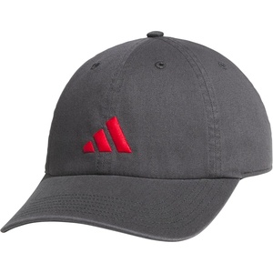 adidas Men’s Ultimate Baseball Cap – Athletic Relaxed Cotton Strapback Hat(Grey Six/Pure Ruby Red/3)