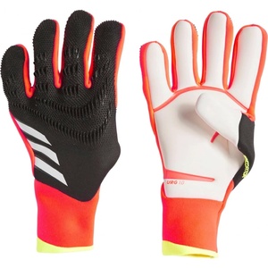 adidas Predator PRO Fingersave Goalkeeper Gloves Black/Solar Red sz 10