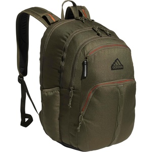 adidas Prime 7 Backpack for Laptop, School and Travel, 37L(Olive Strata Green/Impact Orange/2)