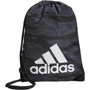 adidas Ready Sackpack – Drawstring Backpack Lightweight Small Gym Bag(Essential Camo Black/White/1.0)