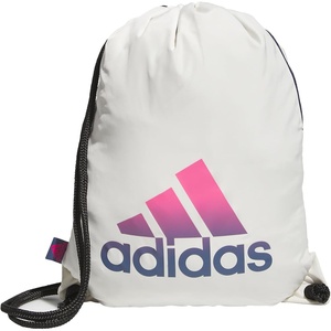 adidas Ready Sackpack – Drawstring Backpack Lightweight Small Gym Bag(Off White/Pulse Magenta Pink/Preloved Ink Blue/1.0)