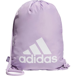 adidas Ready Sackpack – Drawstring Backpack Lightweight Small Gym Bag(Powder Plum Purple/White/1.0)