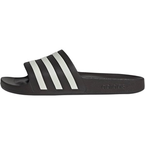 adidas Unisex Adult Adilette Aqua Slide Sandal(Aurora Coffee/Ice Gold Metallic/Aurora Coffee)