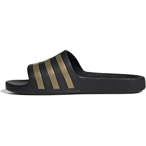 adidas Unisex Adult Adilette Aqua Slide Sandal(Core Black/Gold Metallic/Core Black)